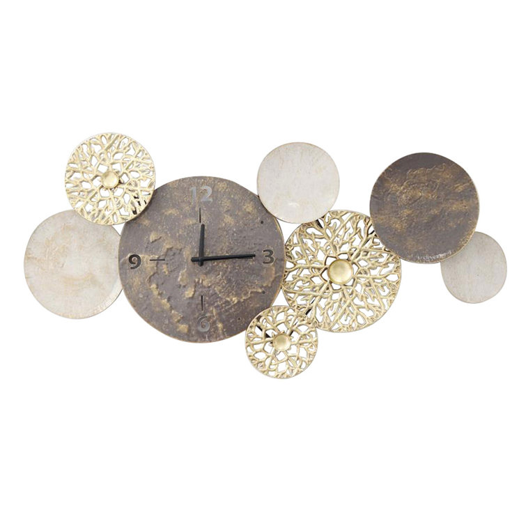 Canora Grey Aivery Metal Wall Clock Wayfair.co.uk